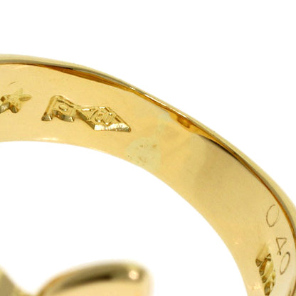 0.4ct Ribbon motif Diamond Ring K18 Yellow Gold 6.4g　Ladies