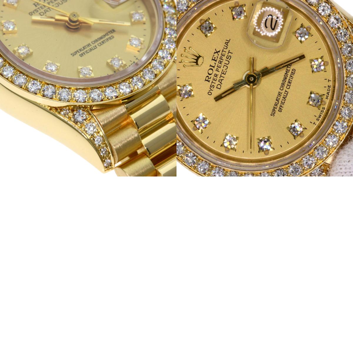 ROLEX Datejust Bezel Diamond Watches 69158G K18 Yellow Gold/18K Yellow Gold Ladies