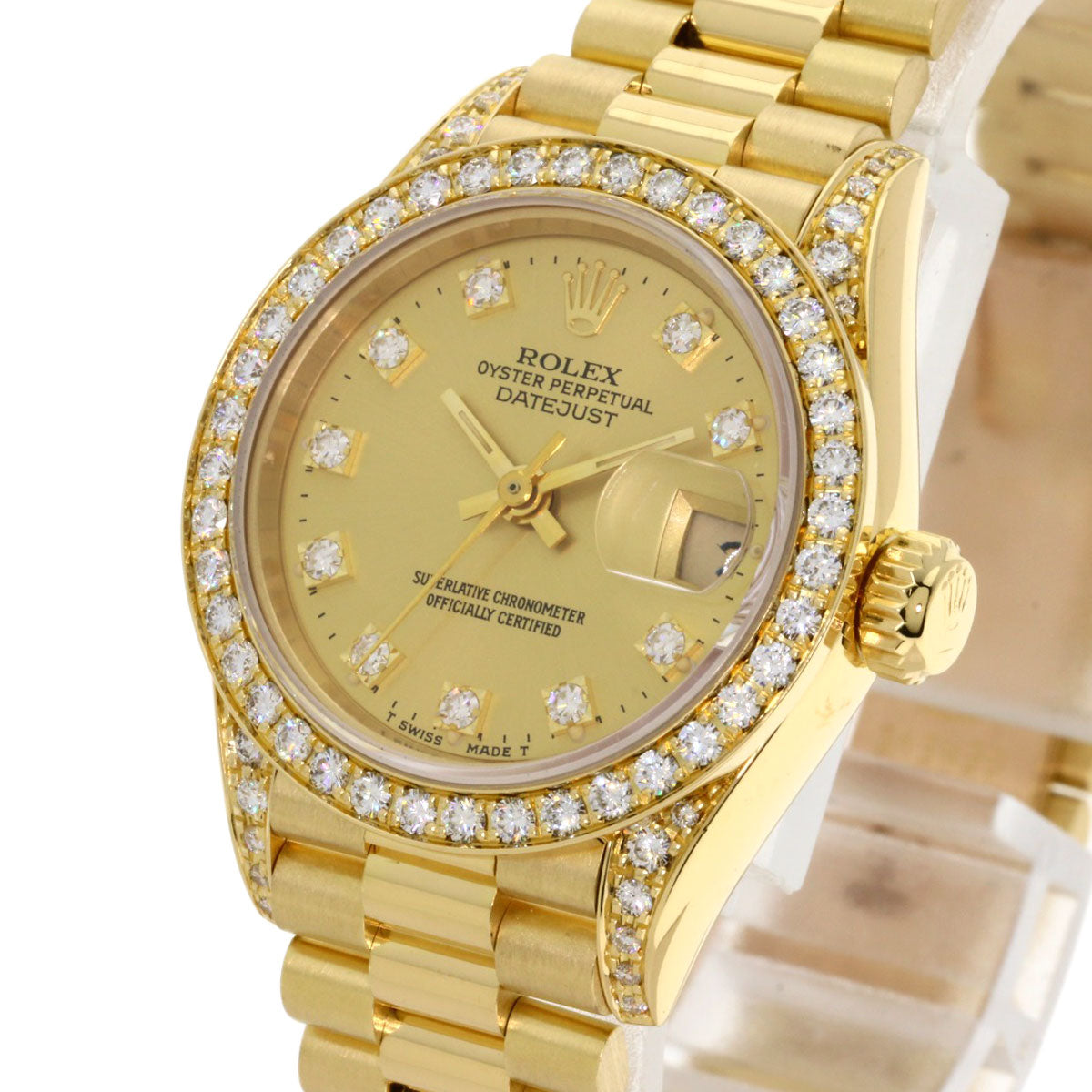 ROLEX Datejust Bezel Diamond Watches 69158G K18 Yellow Gold/18K Yellow Gold Ladies