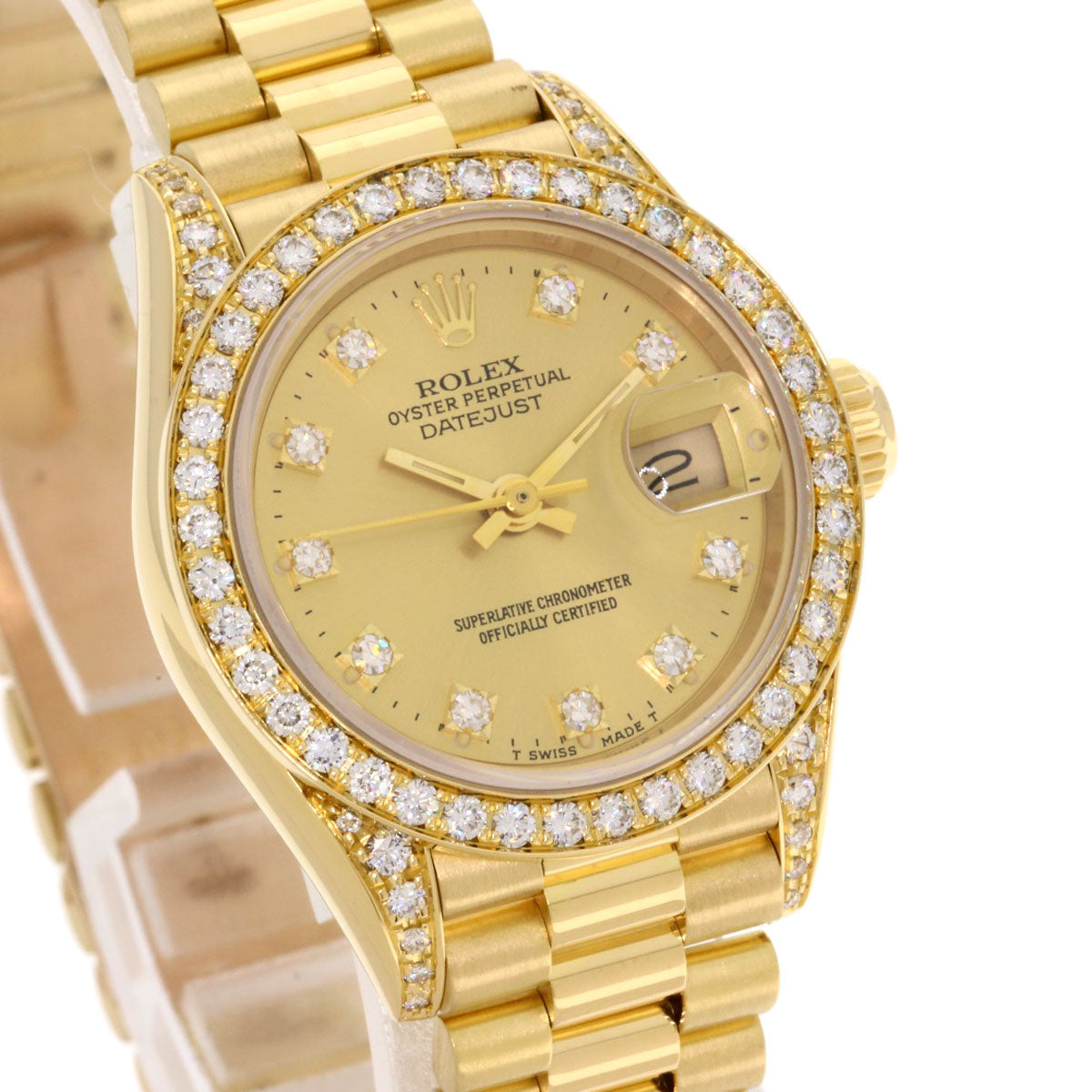 ROLEX Datejust Bezel Diamond Watches 69158G K18 Yellow Gold/18K Yellow Gold Ladies