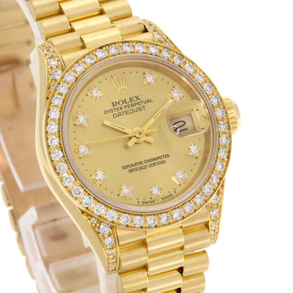 ROLEX Datejust Bezel Diamond Watches 69158G K18 Yellow Gold/18K Yellow Gold Ladies
