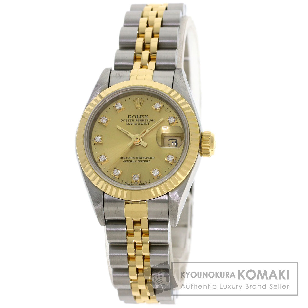 ROLEX DATEJUST 10P Diamond Watches 69173G Stainless Steel/SSxK18YG Ladies