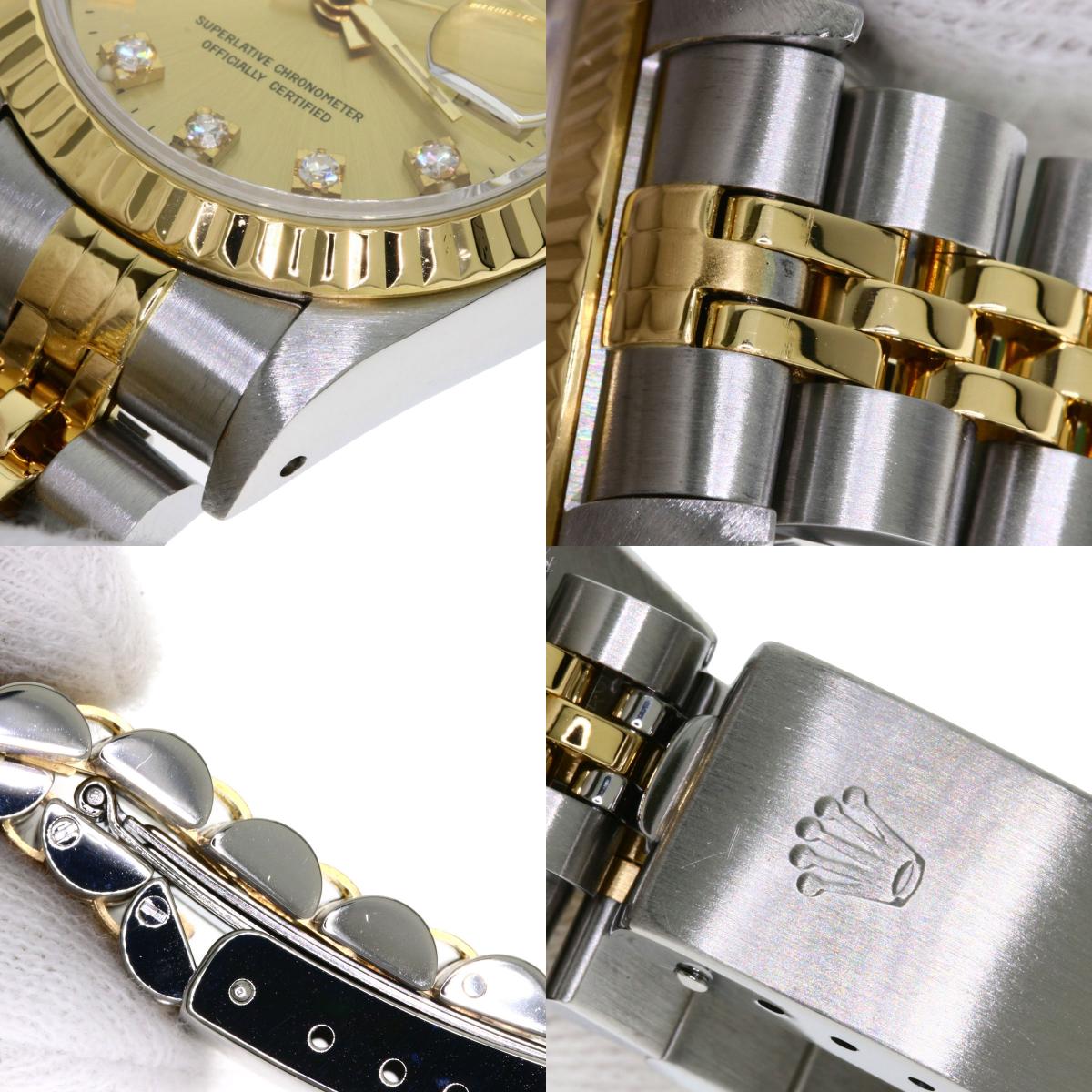 ROLEX DATEJUST 10P Diamond Watches 69173G Stainless Steel/SSxK18YG Ladies