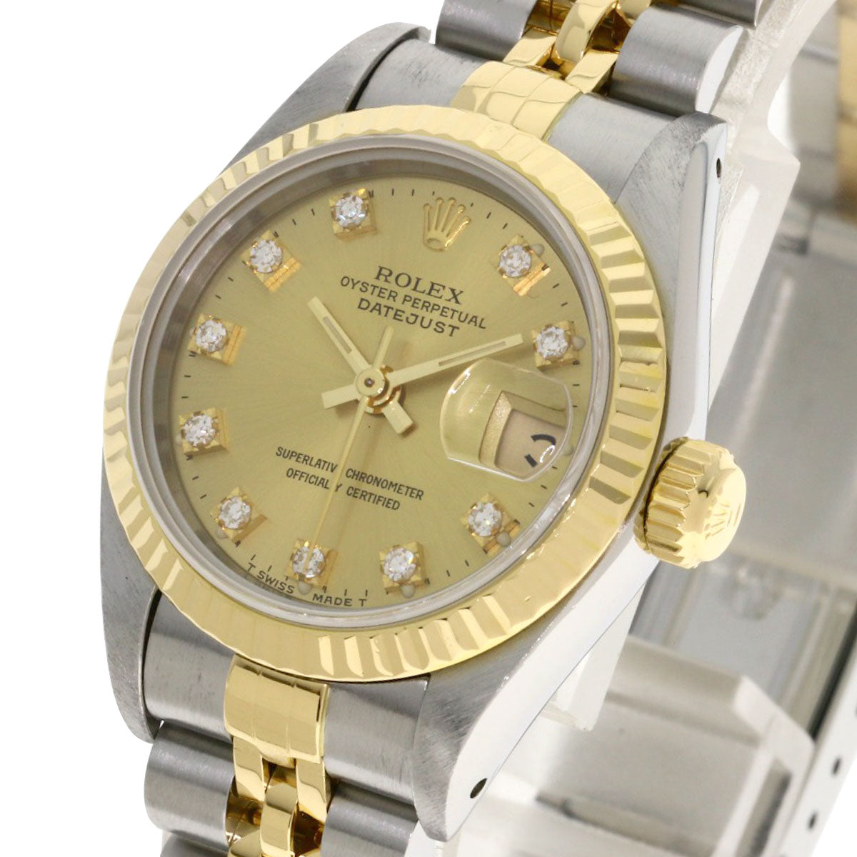 ROLEX DATEJUST 10P Diamond Watches 69173G Stainless Steel/SSxK18YG Ladies