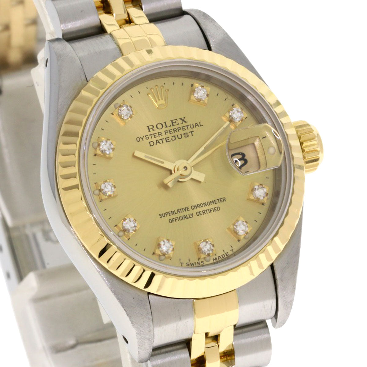 ROLEX DATEJUST 10P Diamond Watches 69173G Stainless Steel/SSxK18YG Ladies