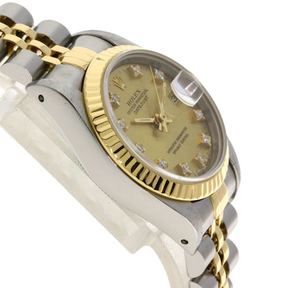 ROLEX DATEJUST 10P Diamond Watches 69173G Stainless Steel/SSxK18YG Ladies