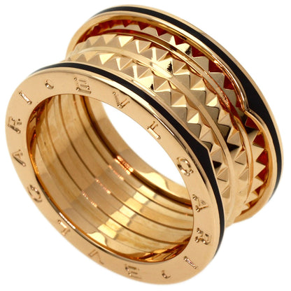 BVLGARI B.zero1 Rock 4 Bands #61 Ring K18 Pink Gold CeramicLadies [Used]