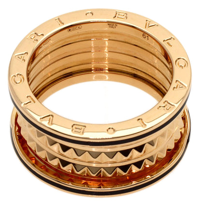 BVLGARI B.zero1 Rock 4 Bands #61 Ring K18 Pink Gold CeramicLadies [Used]