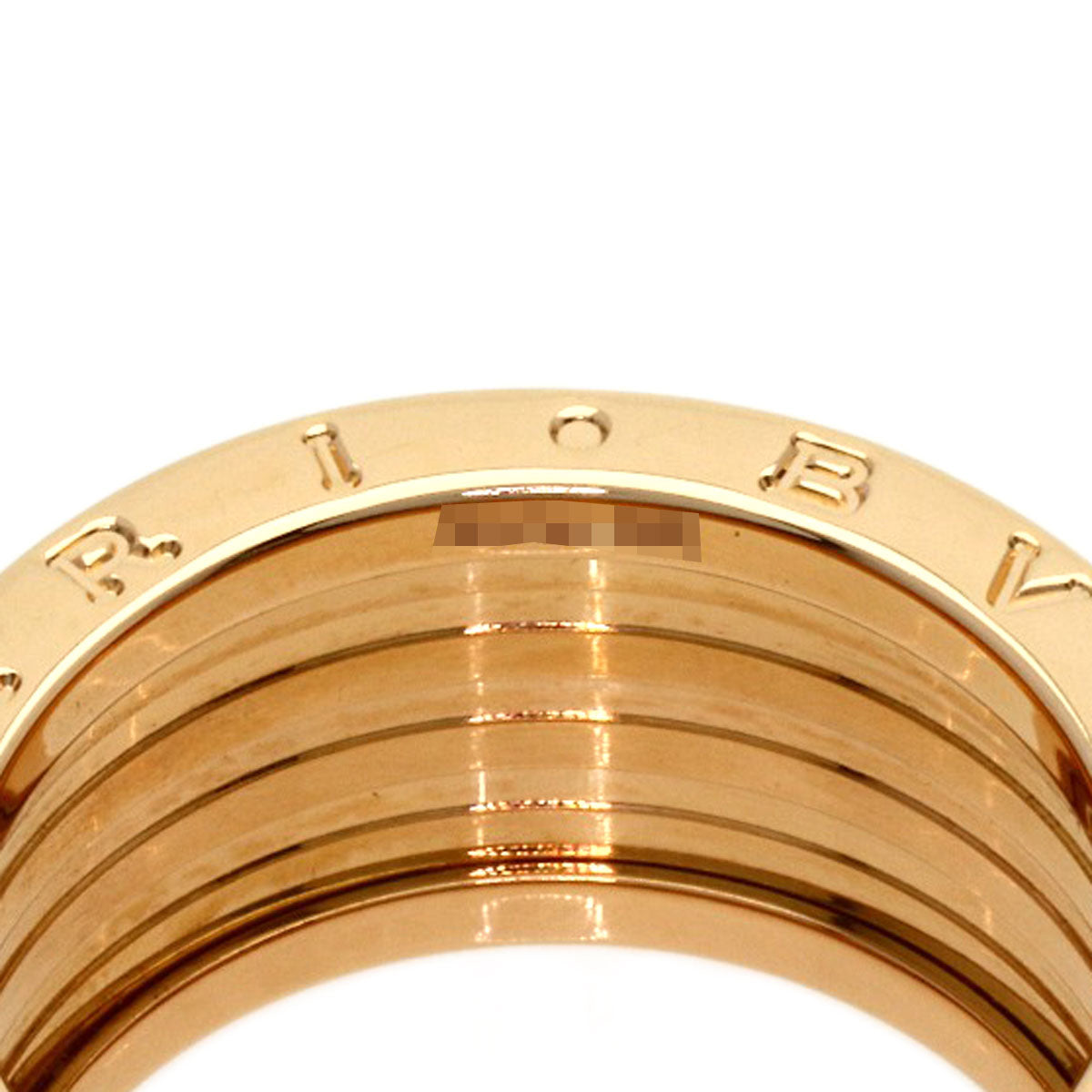 BVLGARI B.zero1 Rock 4 Bands #61 Ring K18 Pink Gold CeramicLadies [Used]
