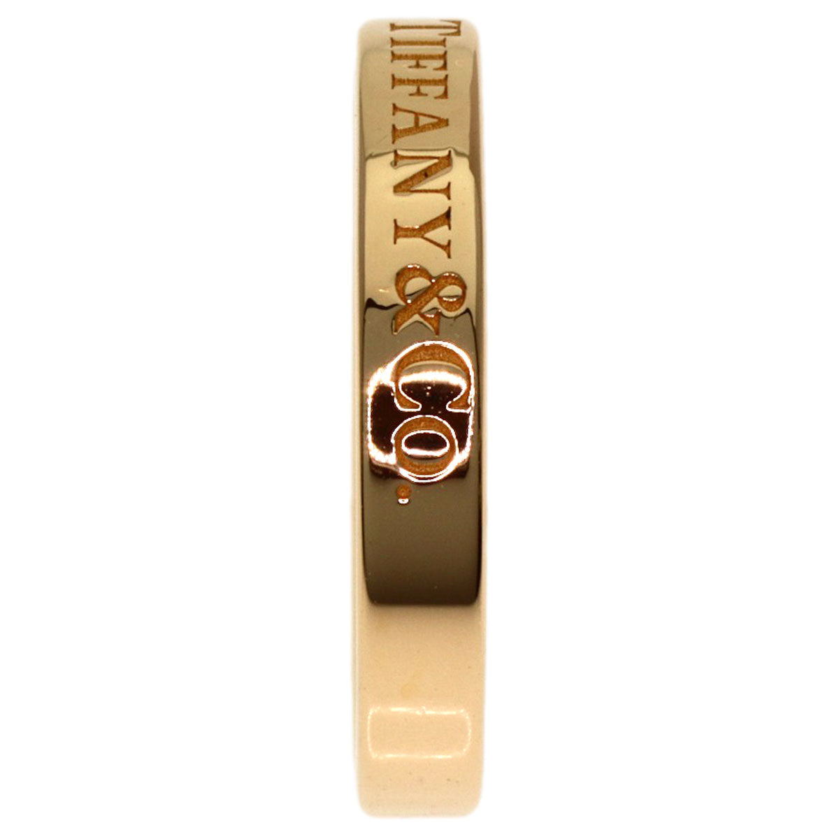 TIFFANY&Co. Flat band Ring K18 Pink Gold Ladies [Used]