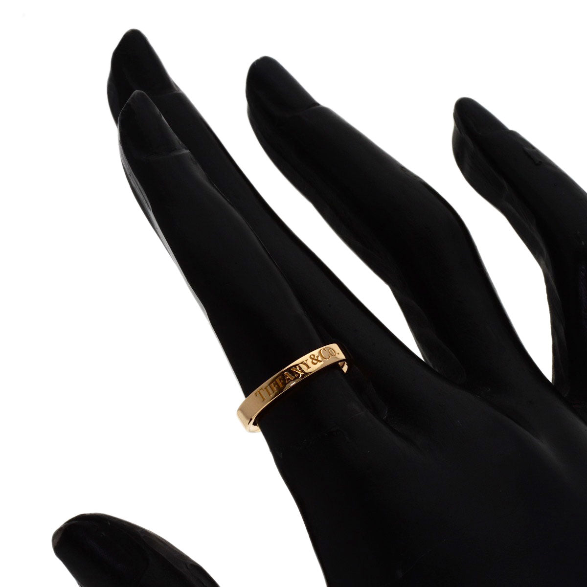 TIFFANY&Co. Flat band Ring K18 Pink Gold Ladies [Used]