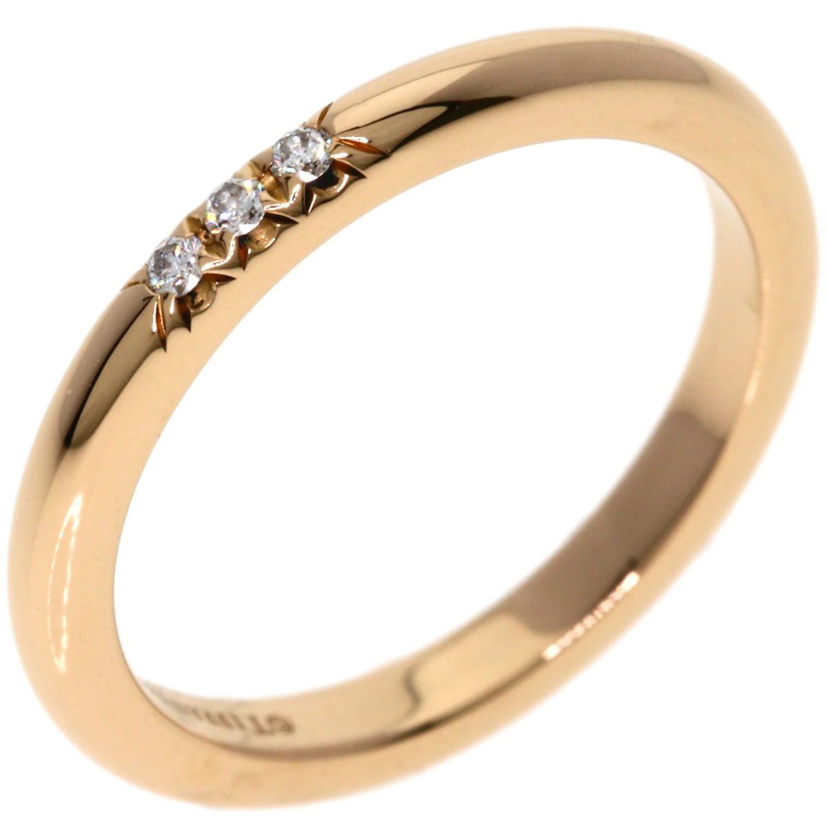 TIFFANY&Co. Forever 3P Diamond Ring K18 Pink Gold Ladies [Used]
