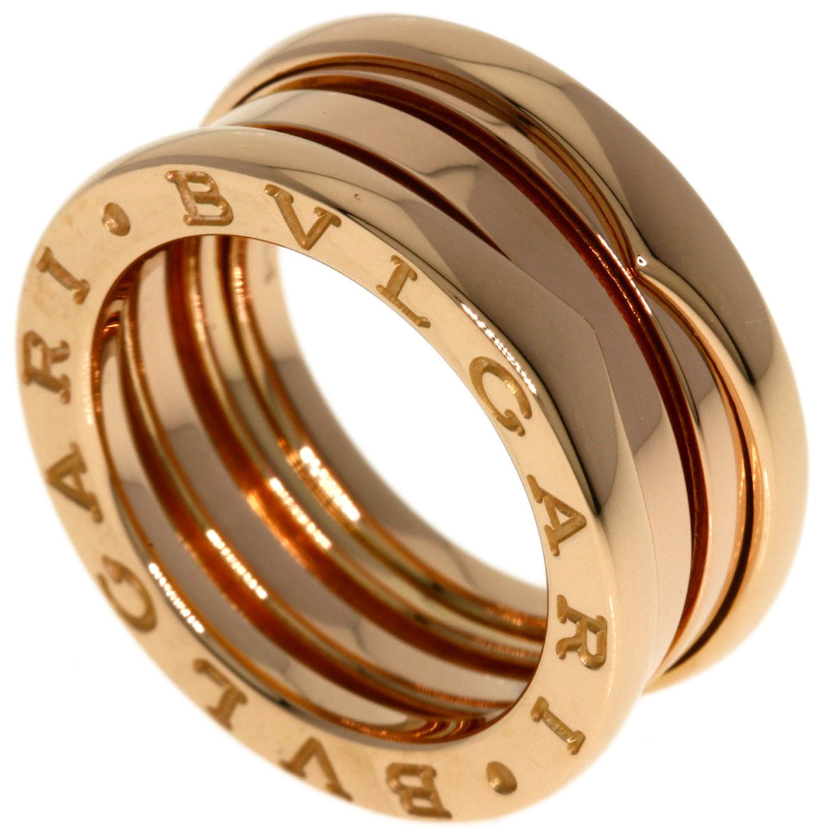 BVLGARI B.zero1 3 band #48 Ring K18 Pink Gold Ladies [Used]