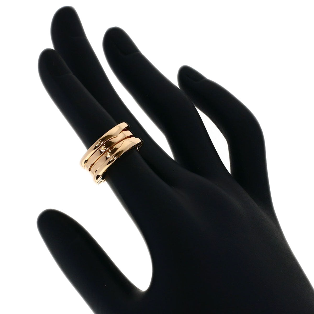 BVLGARI B.zero1 3 band #48 Ring K18 Pink Gold Ladies [Used]