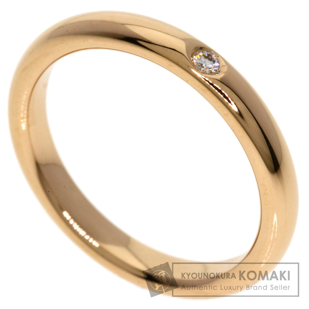 TIFFANY&Co. Wedding 1P Diamond Ring K18 Pink Gold Ladies [Used]