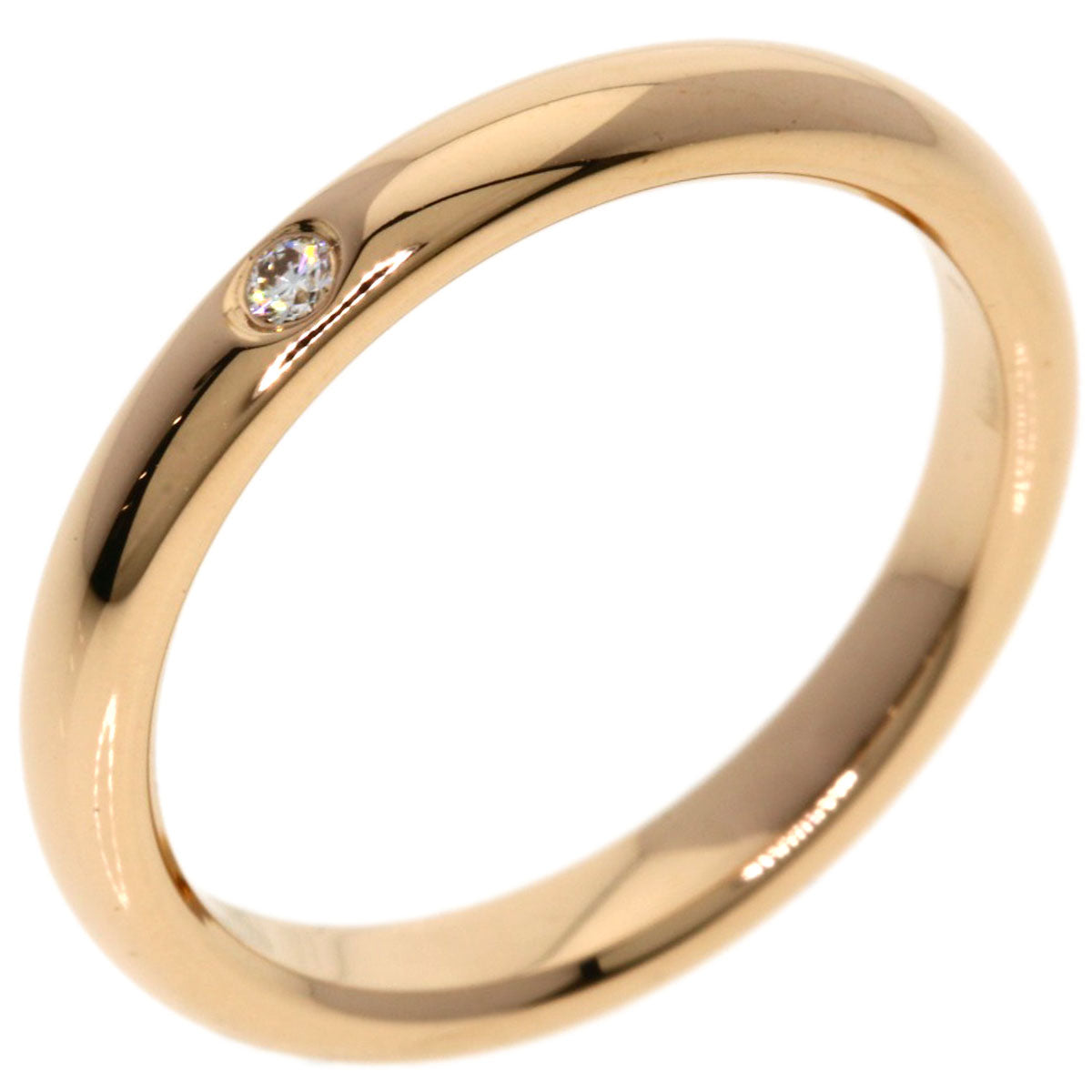 TIFFANY&Co. Wedding 1P Diamond Ring K18 Pink Gold Ladies [Used]