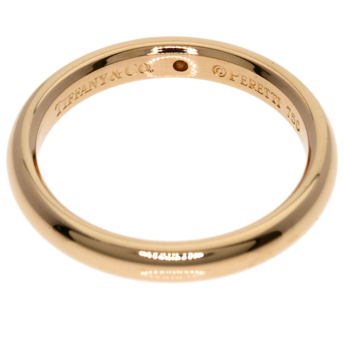 TIFFANY&Co. Wedding 1P Diamond Ring K18 Pink Gold Ladies [Used]
