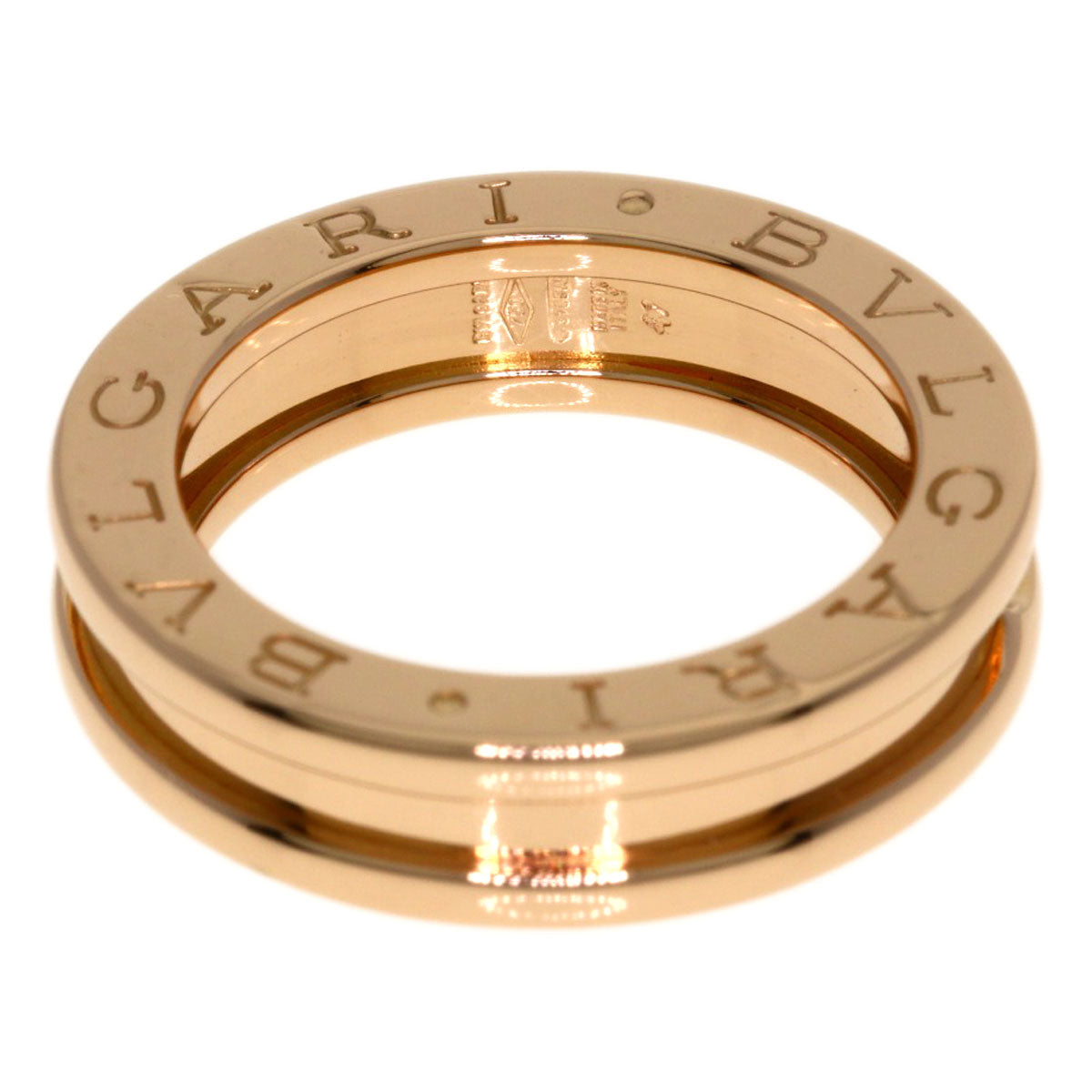 BVLGARI B.zero1 1 Band #47 Ring K18 Pink Gold Ladies [Used]