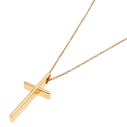 TIFFANY&Co. Metro Cross Necklace K18 Pink Gold Ladies [Used]