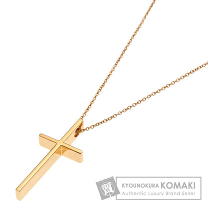 TIFFANY&Co. Metro Cross Necklace K18 Pink Gold Ladies [Used]