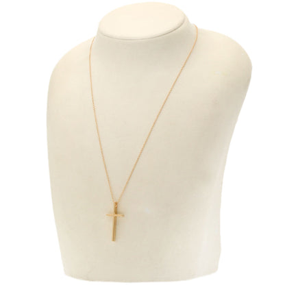 TIFFANY&Co. Metro Cross Necklace K18 Pink Gold Ladies [Used]