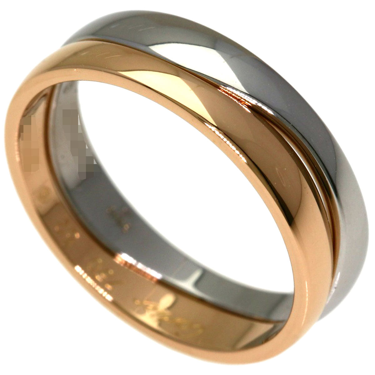 CARTIER Love milling # 52 Ring K18 Pink Gold K18 White GoldLadies [Used]