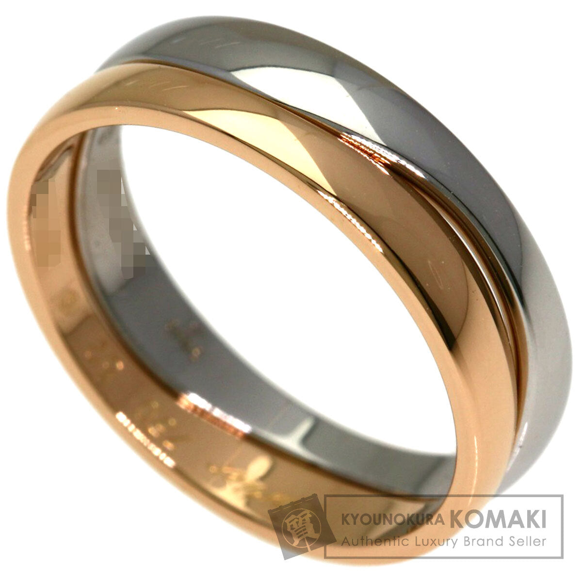 CARTIER Love milling # 52 Ring K18 Pink Gold K18 White GoldLadies [Used]