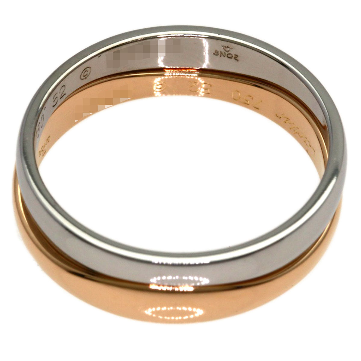 CARTIER Love milling # 52 Ring K18 Pink Gold K18 White GoldLadies [Used]