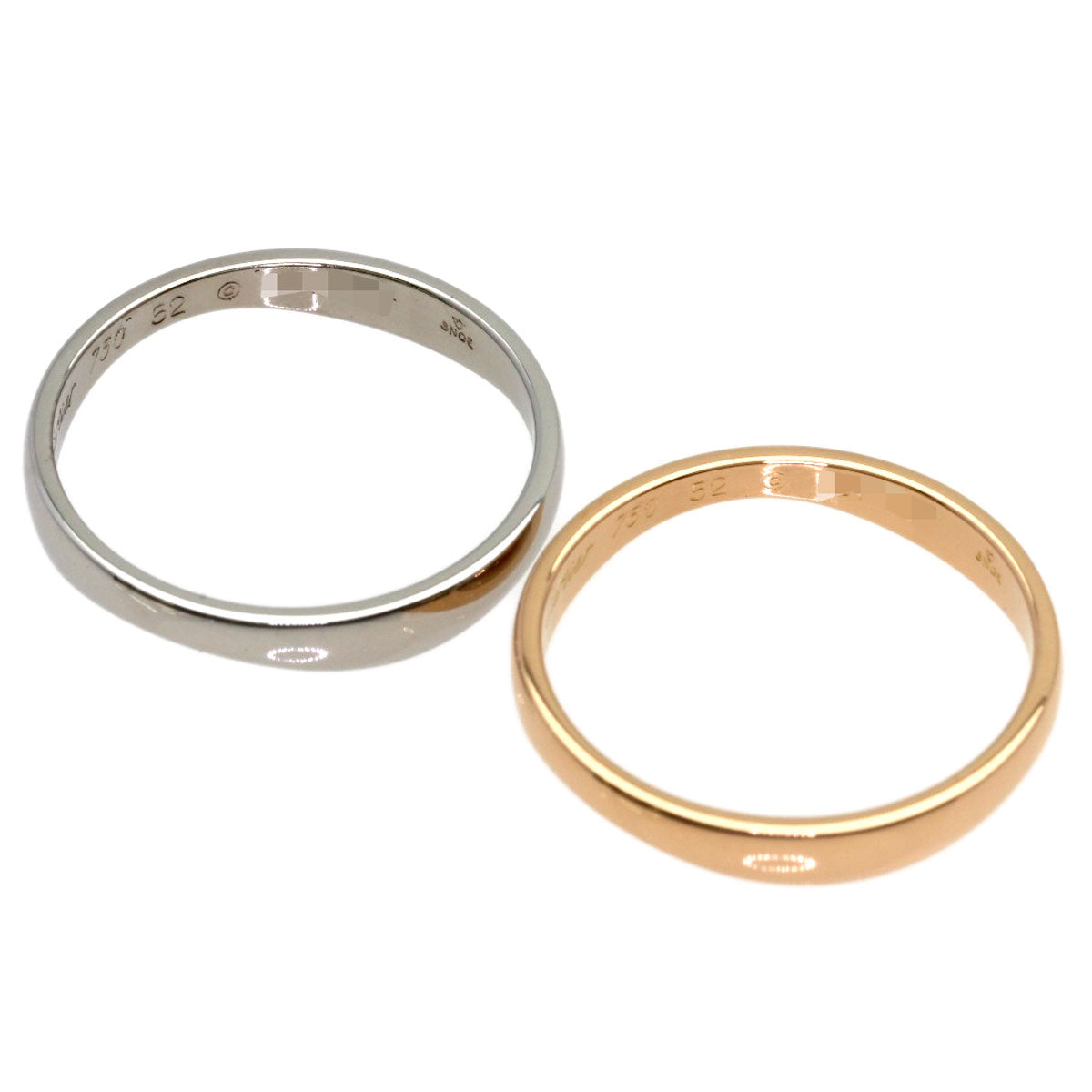 CARTIER Love milling # 52 Ring K18 Pink Gold K18 White GoldLadies [Used]