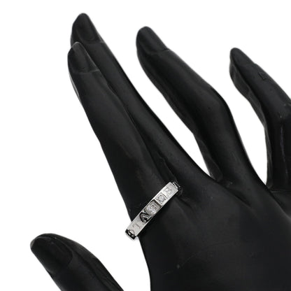 BVLGARI Double logo Diamond Ring K18 White Gold Ladies [Used]
