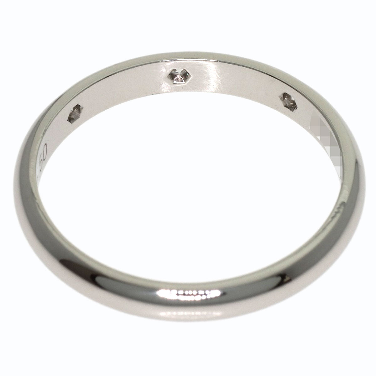 CARTIER Wedding 3P Diamond #50 Ring Platinum PT950 Ladies [Used]