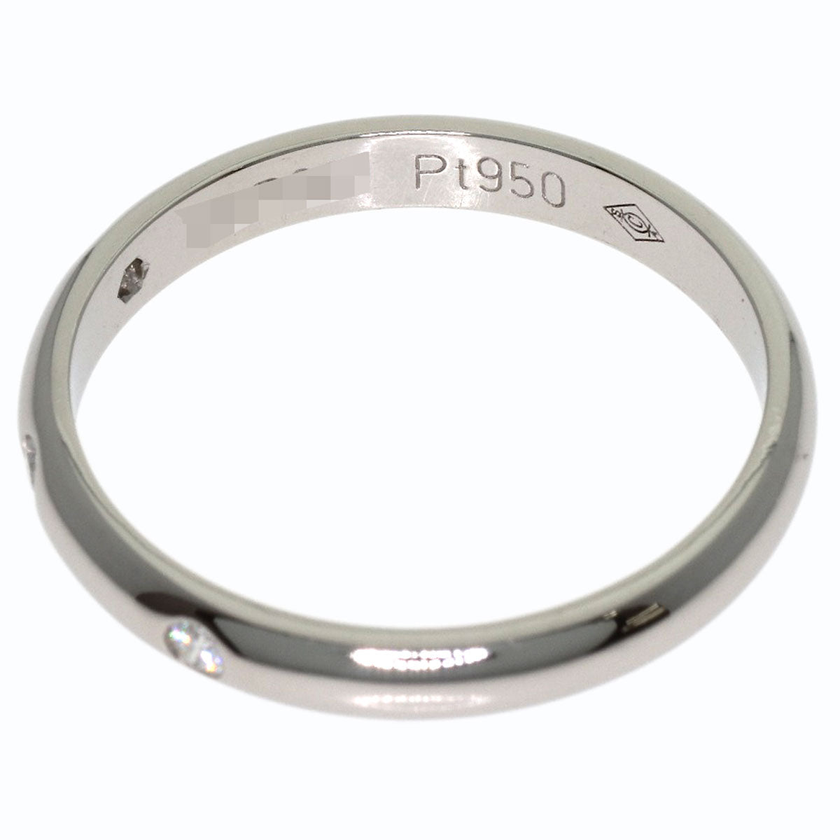 CARTIER Wedding 3P Diamond #50 Ring Platinum PT950 Ladies [Used]