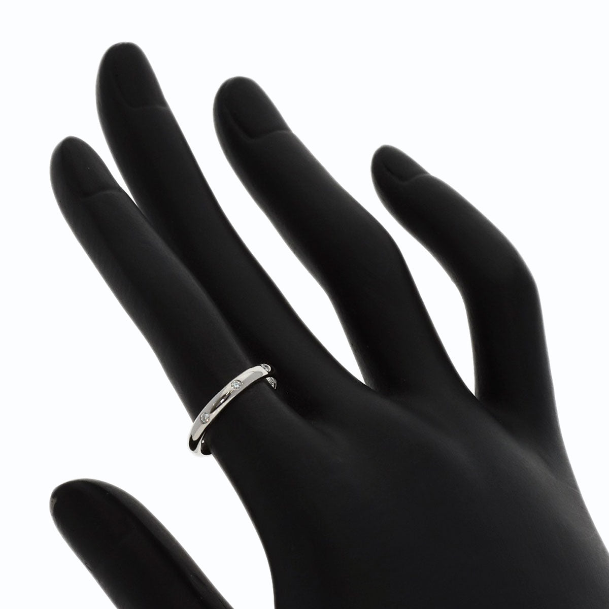 CARTIER Wedding 3P Diamond #50 Ring Platinum PT950 Ladies [Used]