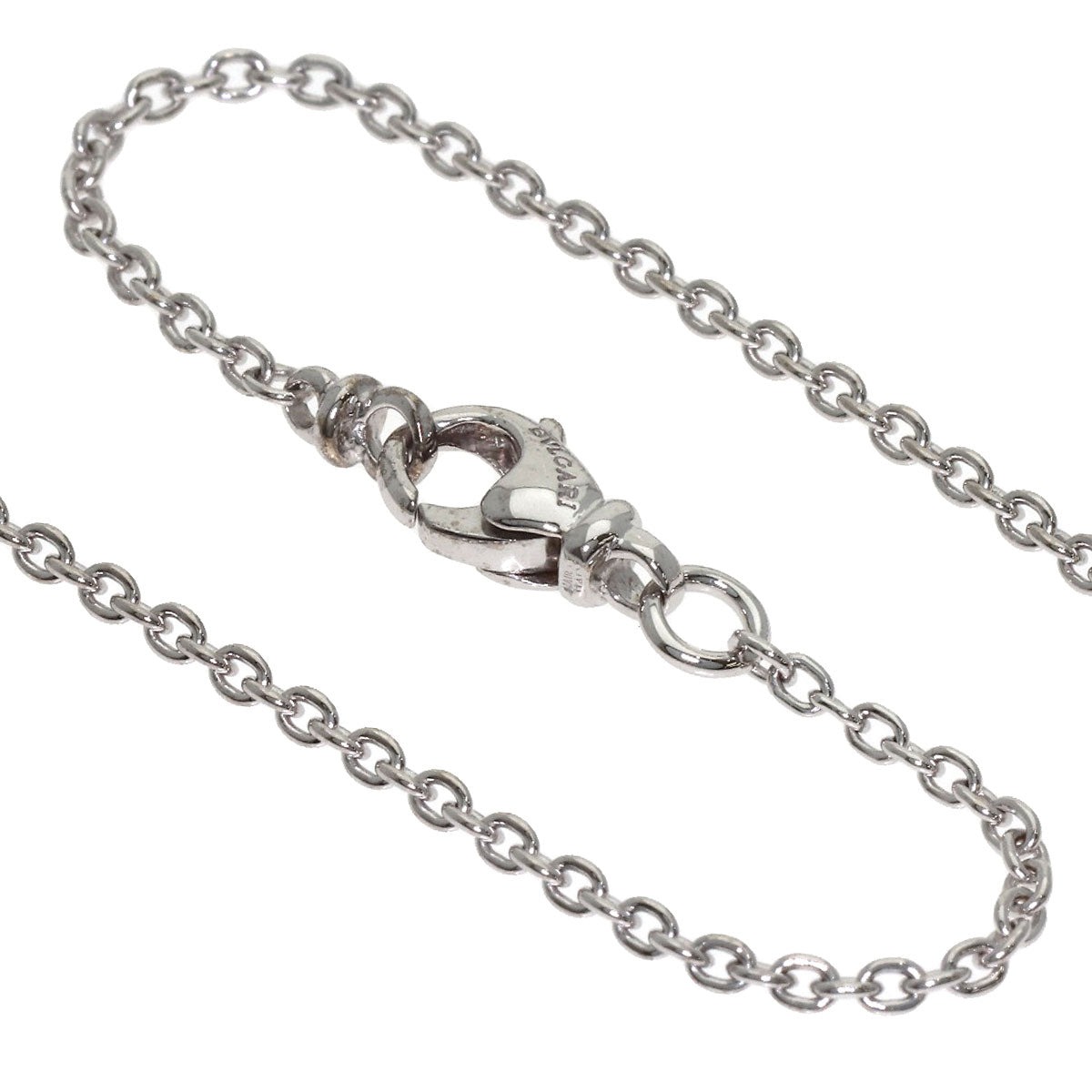 BVLGARI Chain 16.5" Necklace K18 White Gold Ladies [Used]