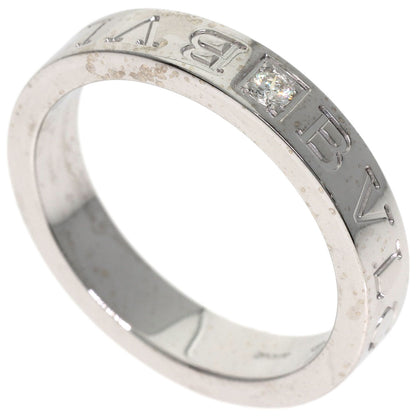 BVLGARI Double logo 1P Diamond Ring K18 White Gold Ladies [Used]