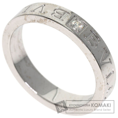 BVLGARI Double logo 1P Diamond Ring K18 White Gold Ladies [Used]