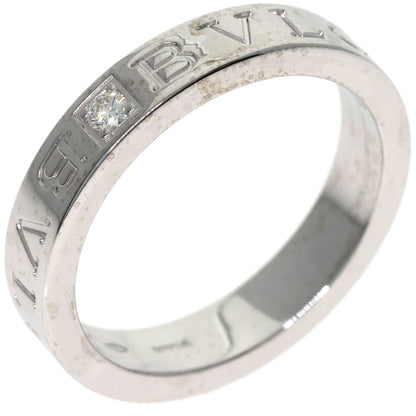 BVLGARI Double logo 1P Diamond Ring K18 White Gold Ladies [Used]