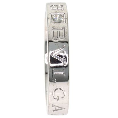 BVLGARI Double logo 1P Diamond Ring K18 White Gold Ladies [Used]