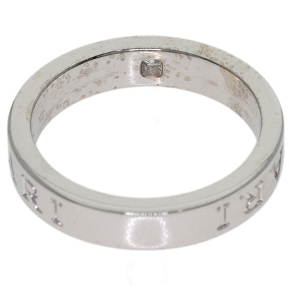 BVLGARI Double logo 1P Diamond Ring K18 White Gold Ladies [Used]