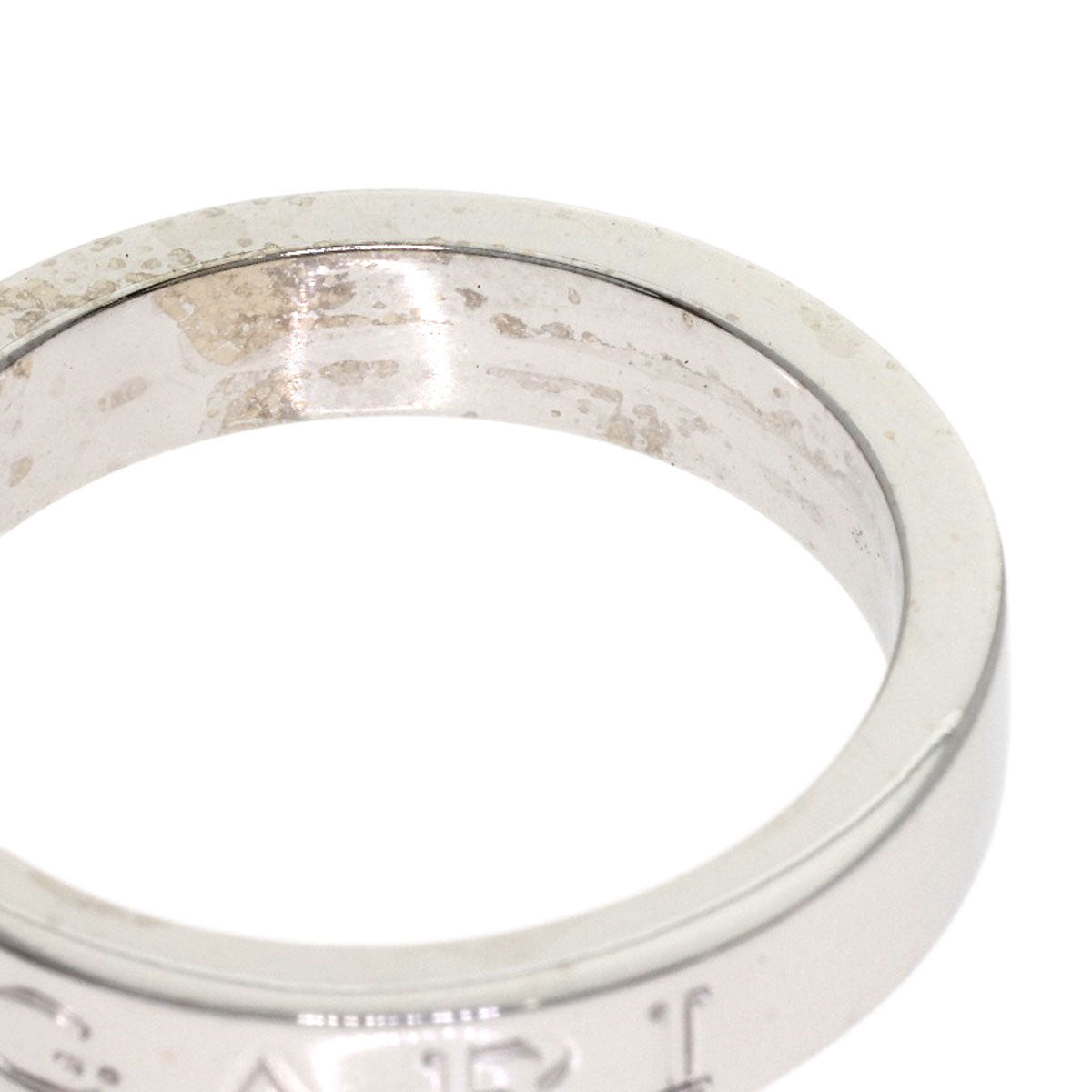 BVLGARI Double logo 1P Diamond Ring K18 White Gold Ladies [Used]