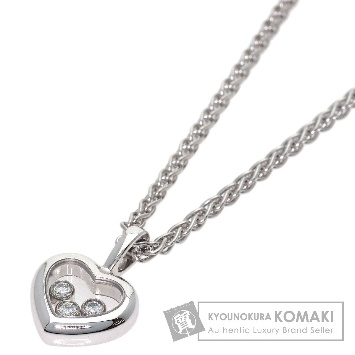 Chopard Happy diamond Necklace K18 White Gold Ladies [Used]