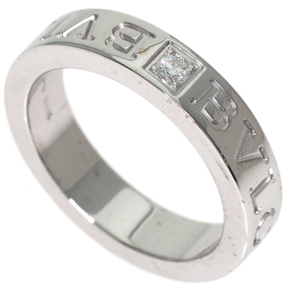 BVLGARI Double logo 1P Diamond Ring K18 White Gold Ladies [Used]