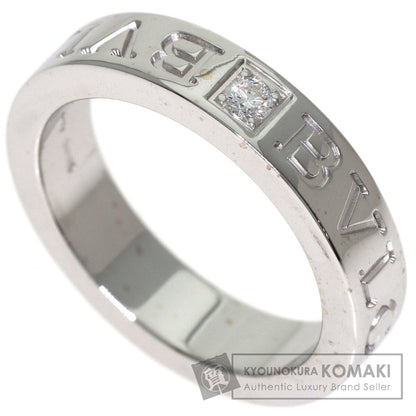 BVLGARI Double logo 1P Diamond Ring K18 White Gold Ladies [Used]