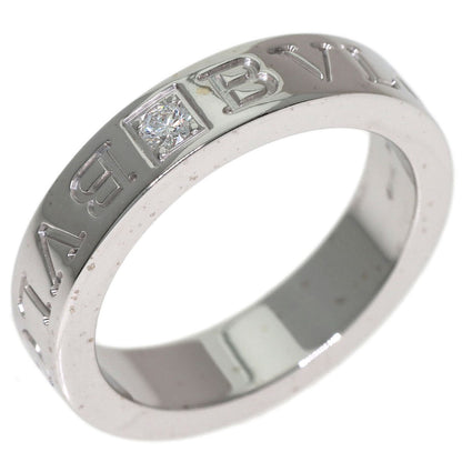 BVLGARI Double logo 1P Diamond Ring K18 White Gold Ladies [Used]
