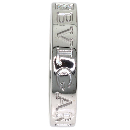 BVLGARI Double logo 1P Diamond Ring K18 White Gold Ladies [Used]