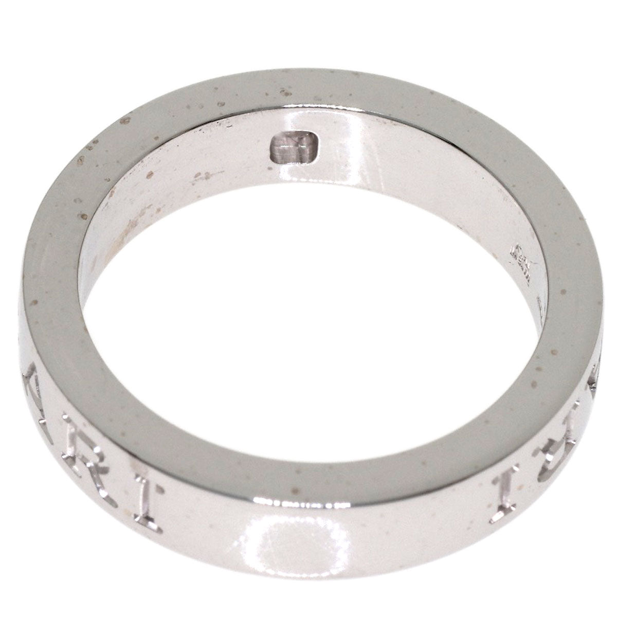 BVLGARI Double logo 1P Diamond Ring K18 White Gold Ladies [Used]