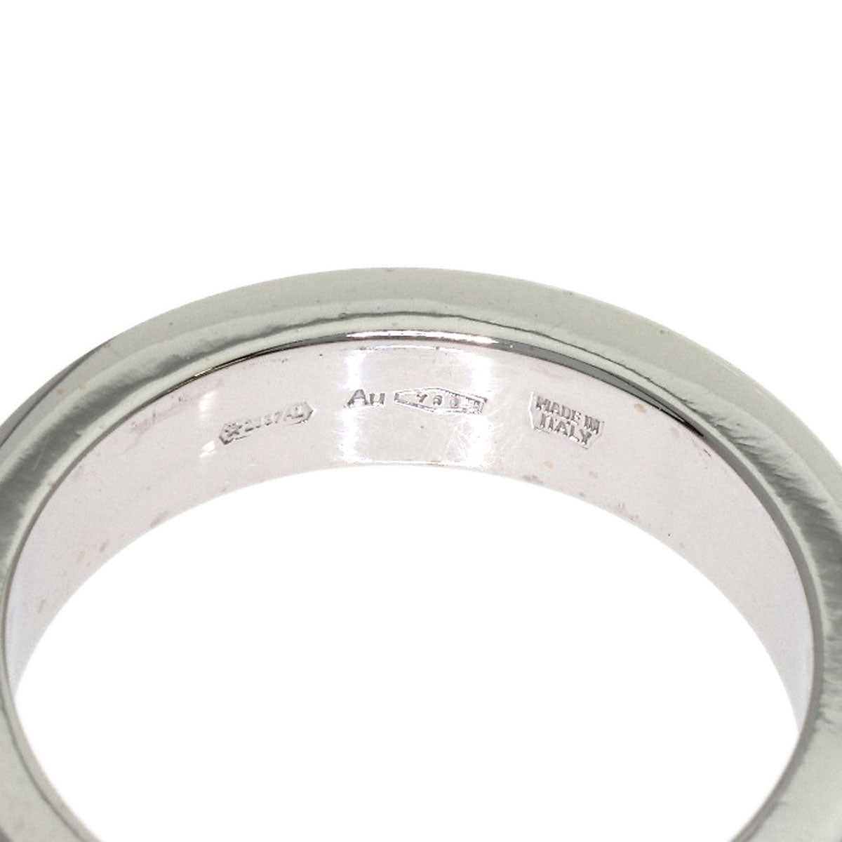 BVLGARI Double logo 1P Diamond Ring K18 White Gold Ladies [Used]