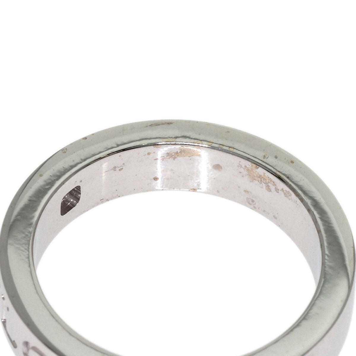 BVLGARI Double logo 1P Diamond Ring K18 White Gold Ladies [Used]