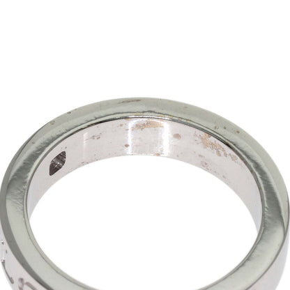 BVLGARI Double logo 1P Diamond Ring K18 White Gold Ladies [Used]