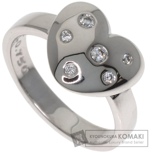 TIFFANY&Co. Dots Heart Diamond Ring K18 White Gold Ladies [Used]